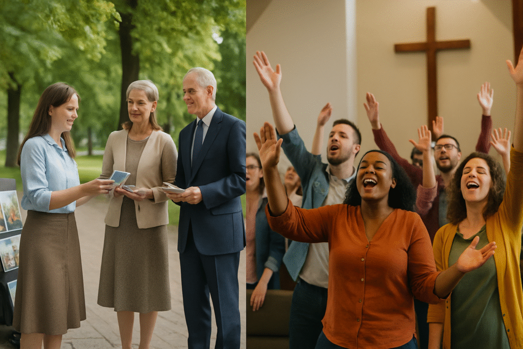 découvrez les différences entre témoins de jéhovah et évangélistes : croyances fondamentales, pratiques religieuses, organisation et fonctionnement de ces deux mouvements chrétiens expliqués simplement.