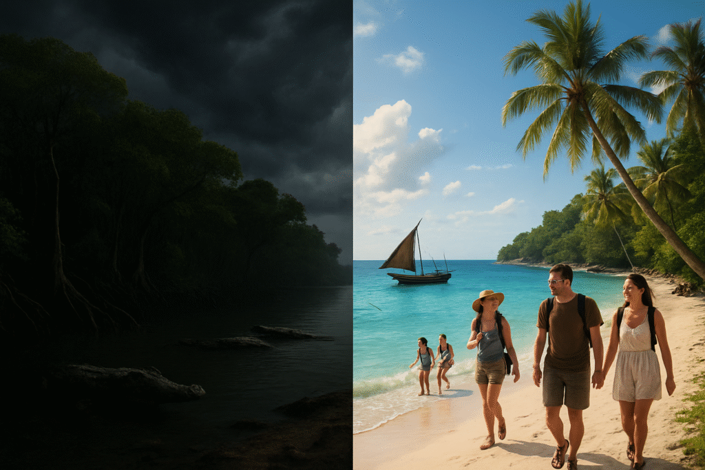 découvrez zanzibar, ses paysages paradisiaques et ses risques éventuels. cette destination fascinante allie beauté et précautions pour un voyage inoubliable.