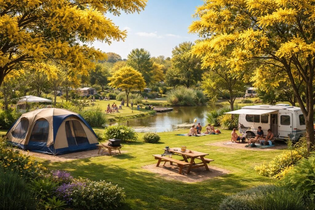découvrez le camping les mimosas à narbonne, l'endroit idéal pour vos vacances 2026. profitez d’un cadre convivial, de nombreuses activités et d’un hébergement confortable pour toute la famille.
