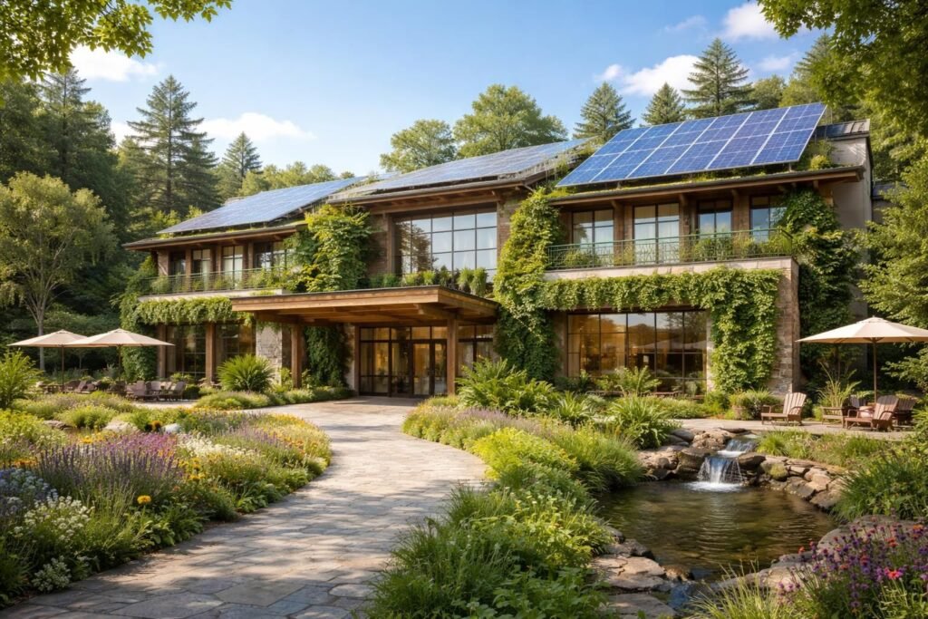découvrez nos hébergements et hôtels respectueux de l'environnement, alliant confort et écologie pour un séjour durable et responsable.