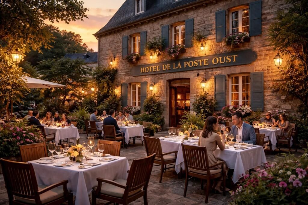 découvrez l'hôtel de la poste à oust, un établissement chaleureux avec un restaurant savoureux offrant une cuisine traditionnelle et un cadre convivial.
