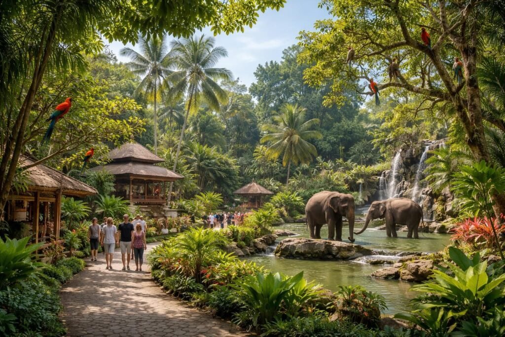 découvrez le bali zoo, un parc animalier unique en indonésie, où vous pouvez observer de près une grande variété d'animaux exotiques dans un cadre naturel et convivial.