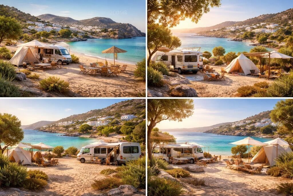 découvrez nos 4 campings exceptionnels à mykonos, grèce pour 2026. profitez d'un séjour inoubliable entre plages paradisiaques et ambiance festive.