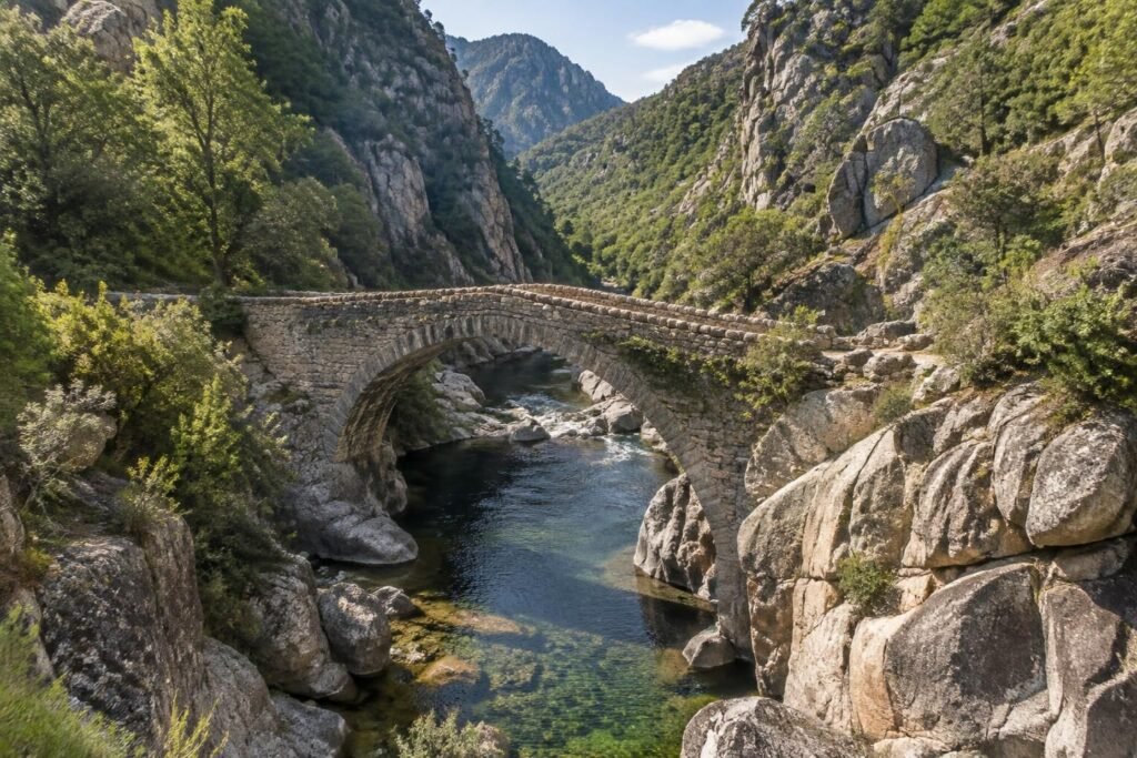 découvrez les gorges de la spilonca et le pont génois de zaglia, entre randonnée, rivière et patrimoine au cœur des paysages corses.